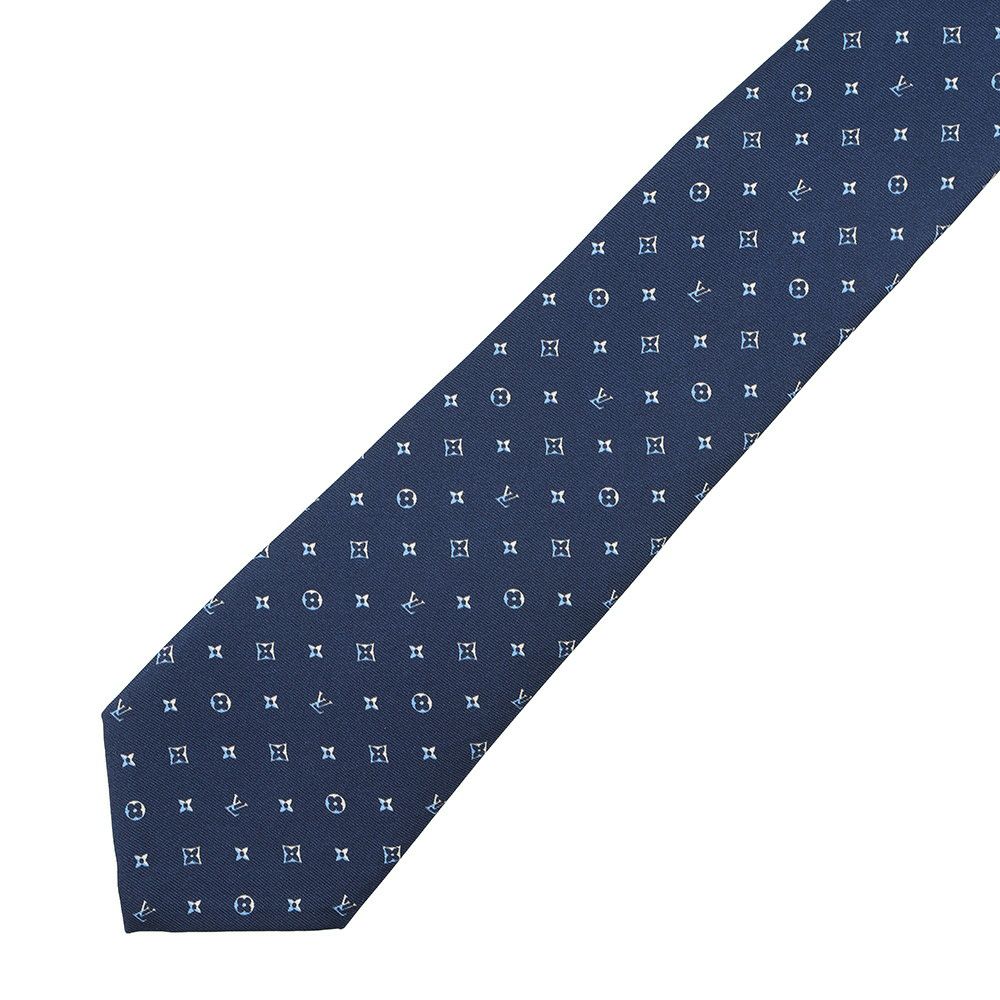 ルイヴィトン ネクタイ モノグラム シルク M79429 LOUIS VUITTON メンズ ネイビー