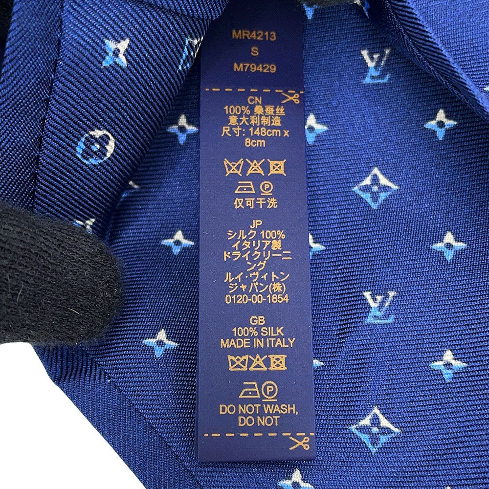 ルイヴィトン ネクタイ モノグラム シルク M79429 LOUIS VUITTON メンズ ネイビー