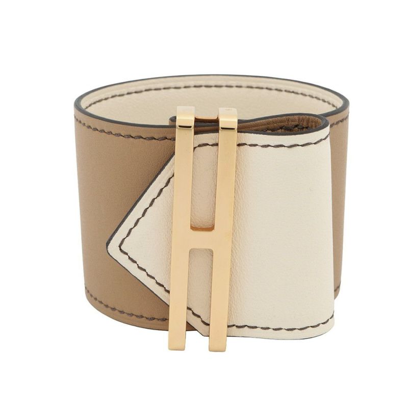 エルメス ブレスレット エラン ナタ/チャイ/ゴールド金具 スイフト U刻印 サイズT2 HERMES アクセサリー