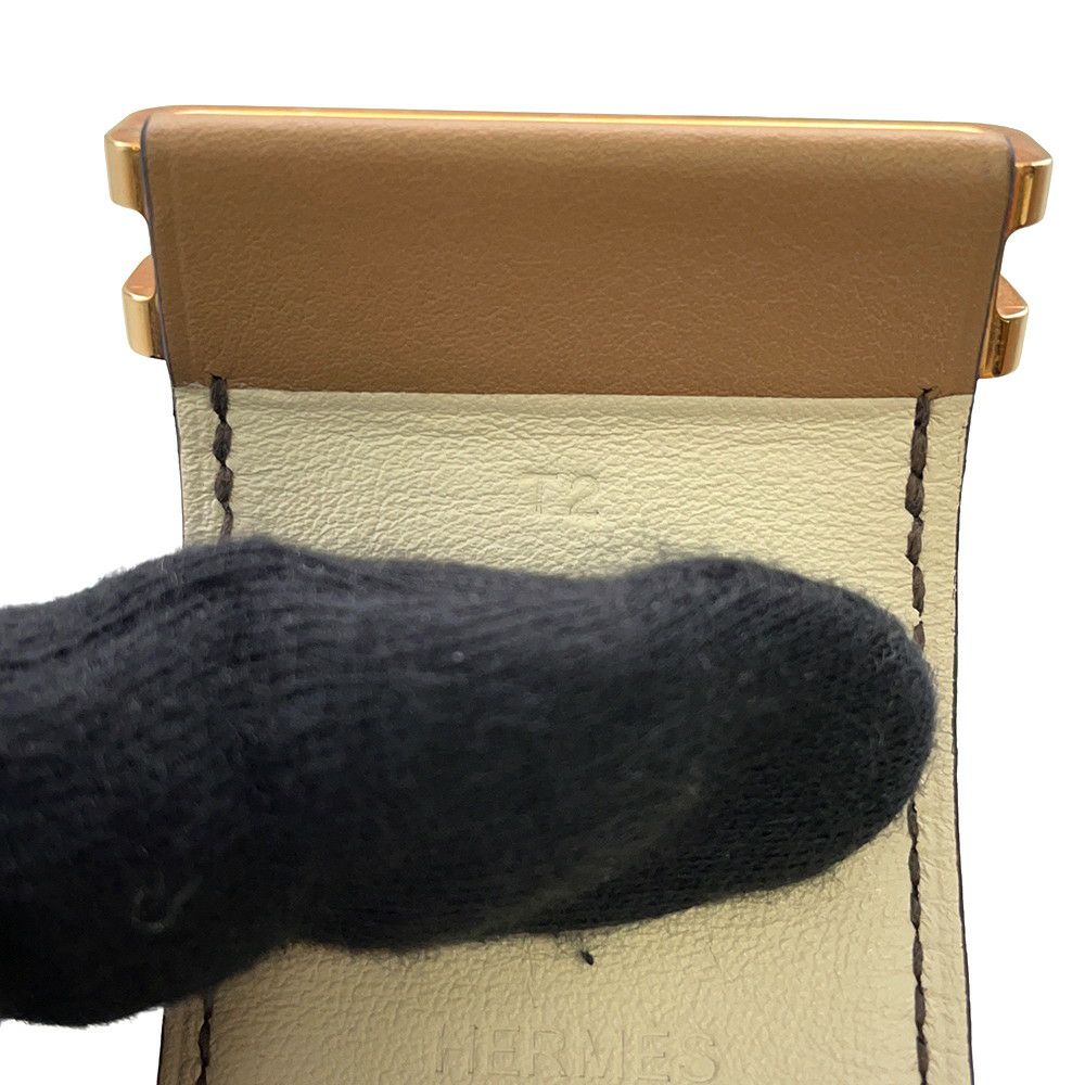 エルメス ブレスレット エラン ナタ/チャイ/ゴールド金具 スイフト U刻印 サイズT2 HERMES アクセサリー