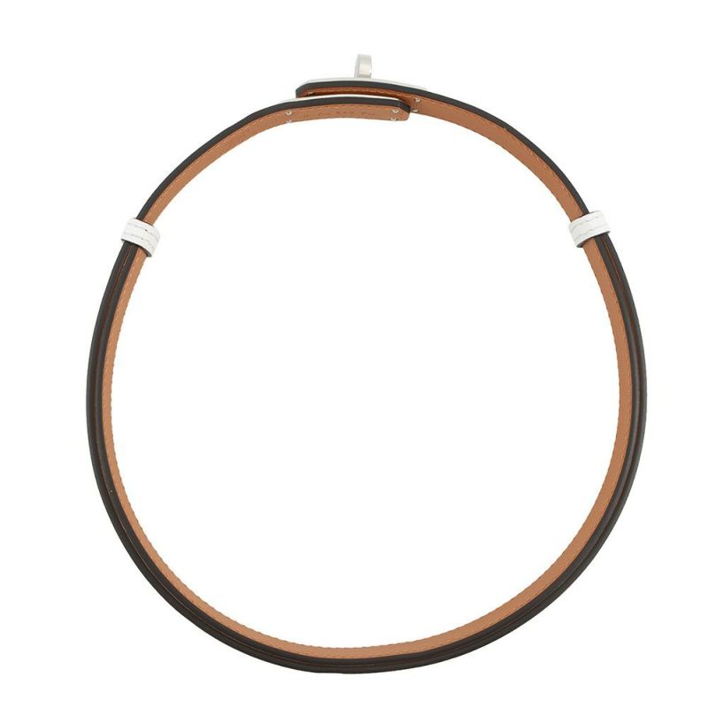 エルメス ケリーベルト18 ニューホワイト/シルバー金具 エプソン K刻印 HERMES べルト 白