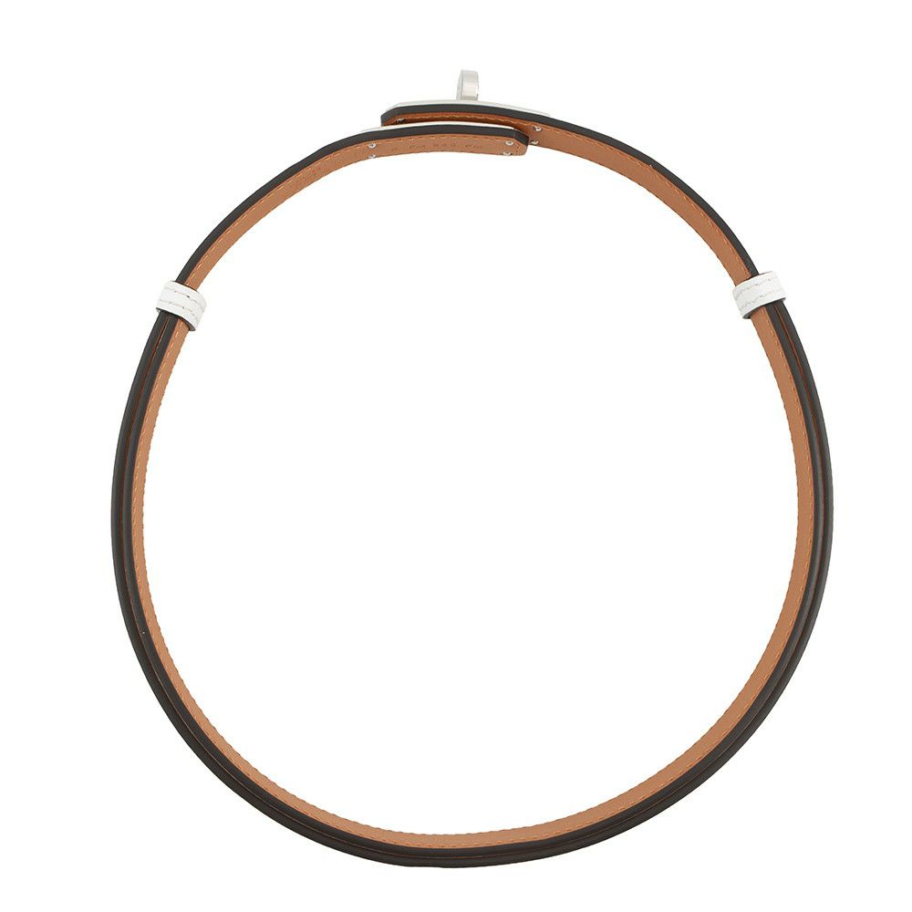 エルメス ケリーベルト18 ニューホワイト/シルバー金具 エプソン K刻印 HERMES べルト 白