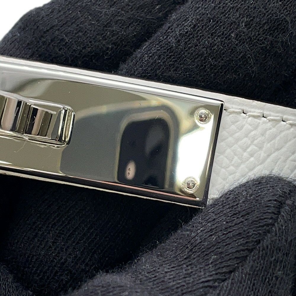 エルメス ケリーベルト18 ニューホワイト/シルバー金具 エプソン K刻印 HERMES べルト 白