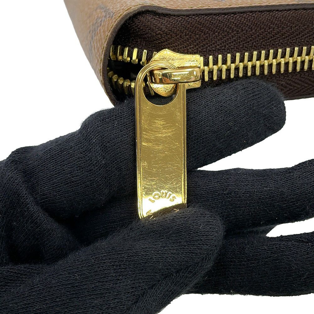 ルイヴィトン 長財布 モノグラム・リバース ジッピー・ウォレット M82444 LOUIS VUITTON 黒