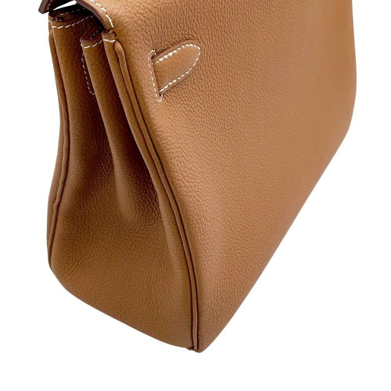 エルメス ハンドバッグ ケリー28 内縫い ゴールド/シルバー金具 トゴ B刻印 2wayショルダー