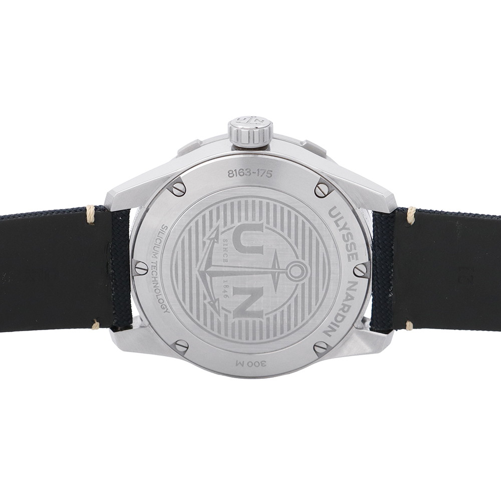 ユリスナルダン ダイバー 8163-175/93 ULYSSE NARDIN 腕時計 ブルー文字盤