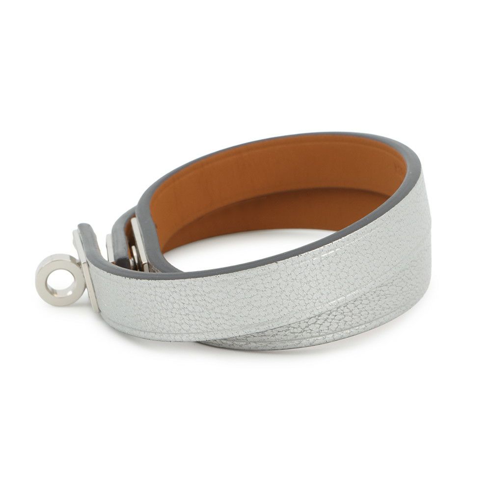 エルメス ブレスレット ケリー ドゥブルトゥール アルジャン/シルバー金具 シェブルシャムキラ K刻印 サイズT2 アクセサリー