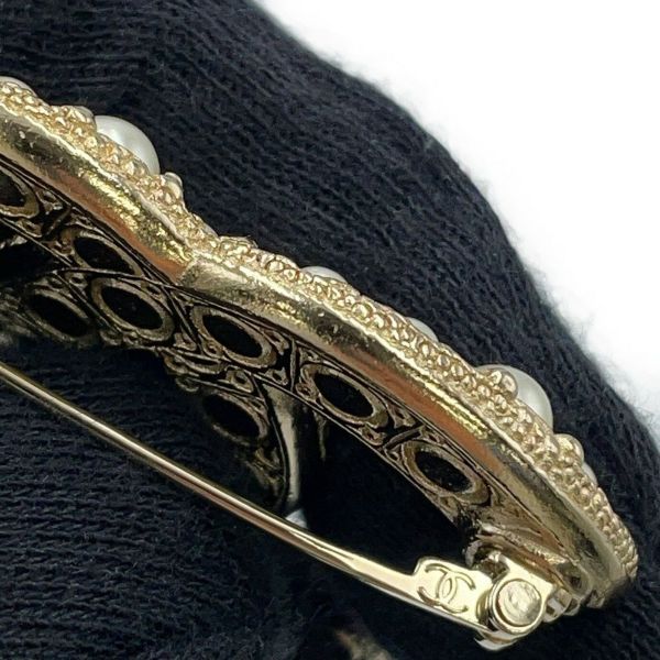 シャネル ブローチ ココマーク メタル フェイクパール ラインストーン F23V A64762 CHANEL アクセサリー