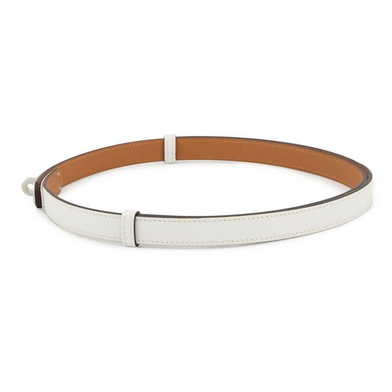 エルメス ケリーベルト18 ニューホワイト/シルバー金具 エプソン W刻印 HERMES べルト 白