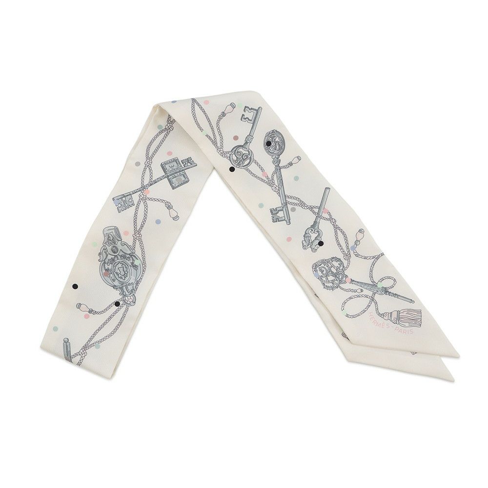 エルメス スカーフ ツイリー レ・クレ・ア・ポア Les Cles a Pois HERMES シルクツイル 2022年春夏