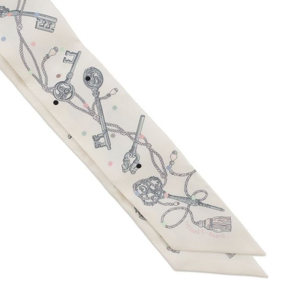 エルメス スカーフ ツイリー レ・クレ・ア・ポア Les Cles a Pois HERMES シルクツイル 2022年春夏