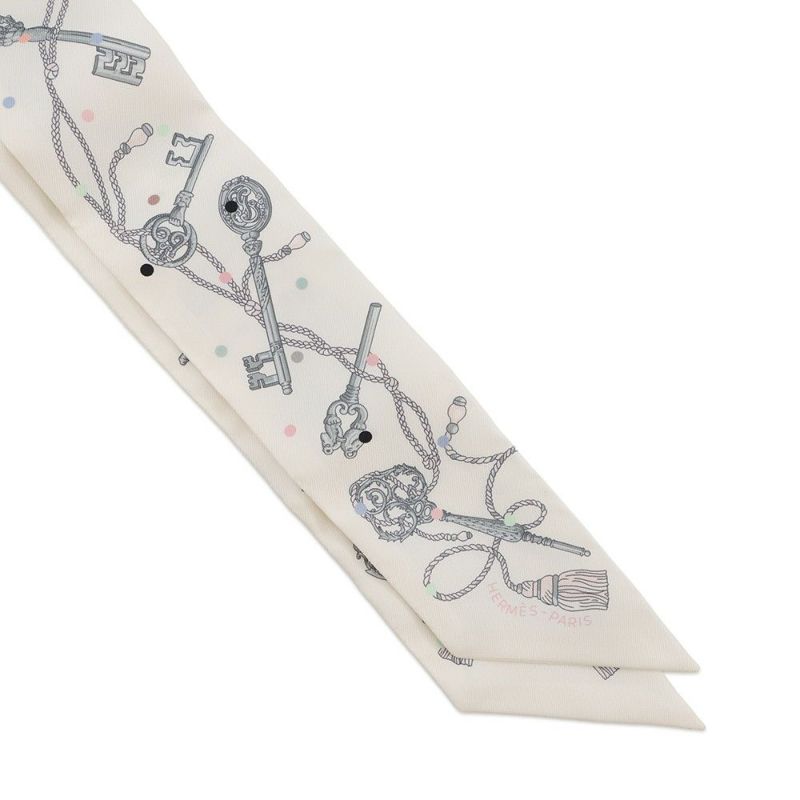 エルメス スカーフ ツイリー レ・クレ・ア・ポア Les Cles a Pois HERMES シルクツイル 2022年春夏