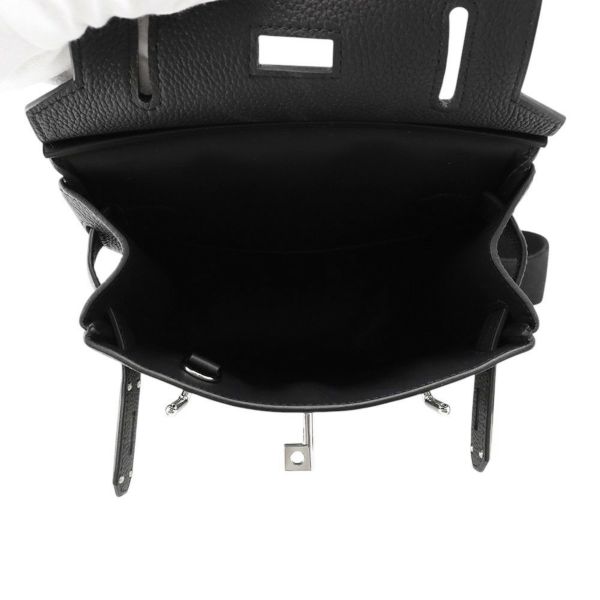 エルメス ボディバッグ ケリー アッカドPM ブラック/シルバー金具 トゴ B刻印 メンズ 黒