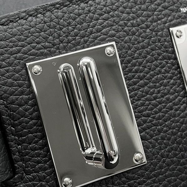 エルメス ボディバッグ ケリー アッカドPM ブラック/シルバー金具 トゴ B刻印 メンズ 黒