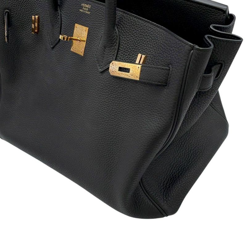 エルメス バーキン35 ブラック/ピンクゴールド金具 トゴ Y刻印 HERMES Birkin ハンドバッグ 黒