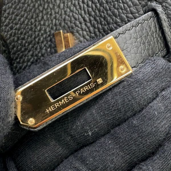エルメス バーキン35 ブラック/ピンクゴールド金具 トゴ Y刻印 HERMES Birkin ハンドバッグ 黒