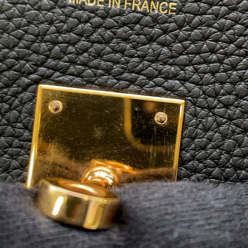 エルメス バーキン35 ブラック/ピンクゴールド金具 トゴ Y刻印 HERMES Birkin ハンドバッグ 黒