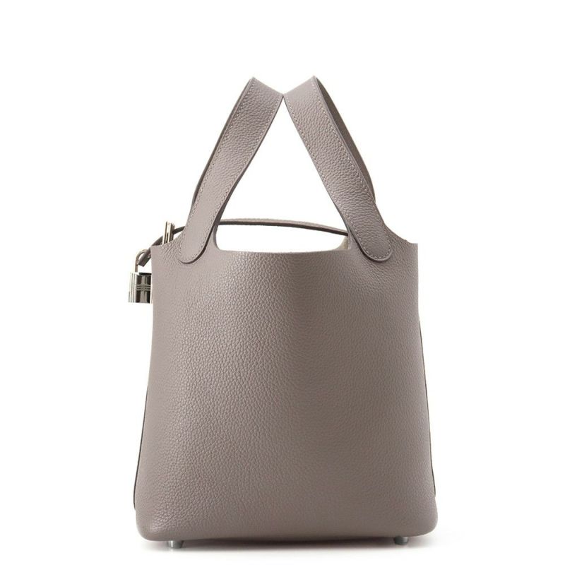 エルメス ハンドバッグ ピコタンロックPM エタン/シルバー金具 トリヨンクレマンス U刻印