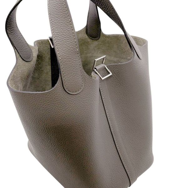 エルメス ハンドバッグ ピコタンロックPM エタン/シルバー金具 トリヨンクレマンス U刻印