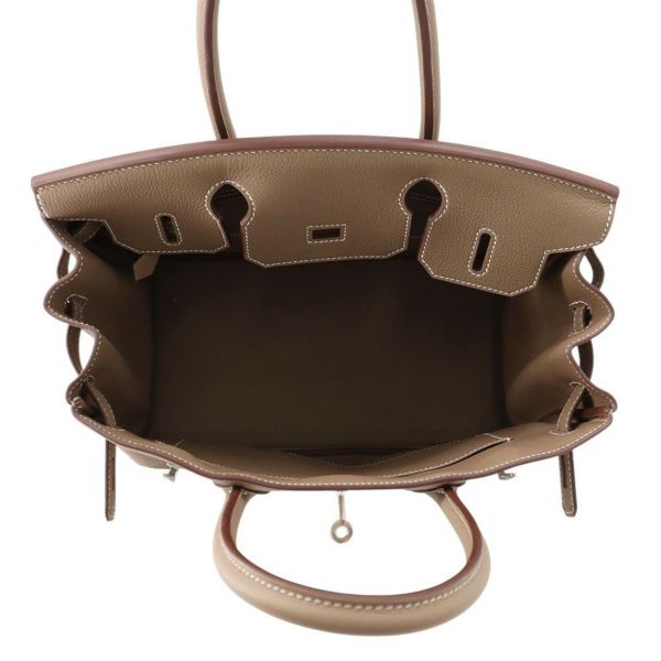 エルメス バーキン30 エトゥープ/シルバー金具 トゴ W刻印 HERMES