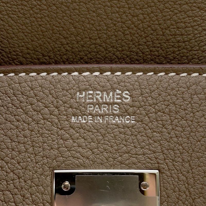 エルメス バーキン30 エトゥープ/シルバー金具 トゴ W刻印 HERMES Birkin ハンドバッグ
