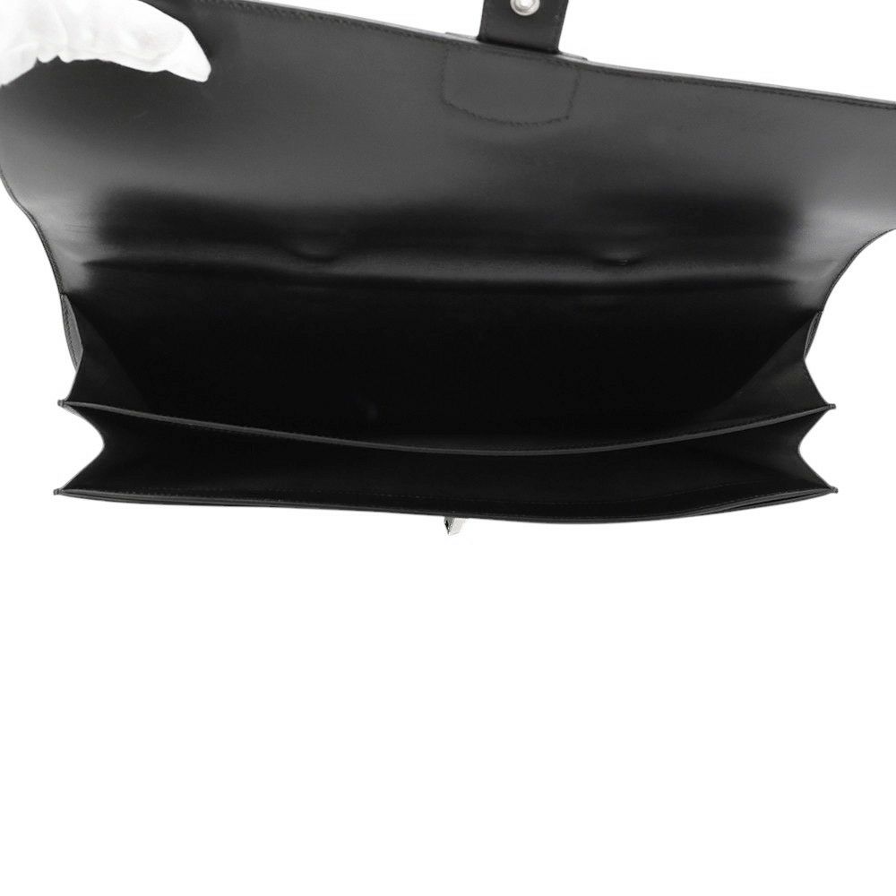 エルメス ブリーフケース サック・ア・デペッシュ41 ブラック/シルバー金具 ボックスカーフ D刻印 メンズ 黒