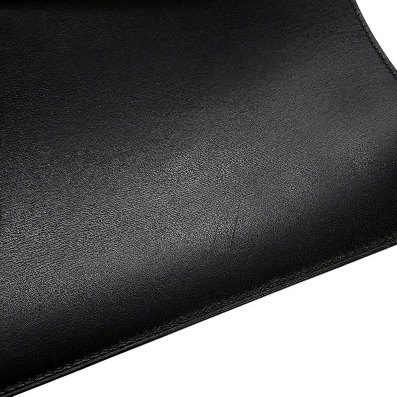 エルメス ブリーフケース サック・ア・デペッシュ41 ブラック/シルバー金具 ボックスカーフ D刻印 メンズ 黒