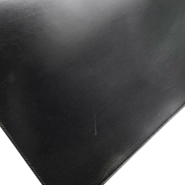 エルメス ブリーフケース サック・ア・デペッシュ41 ブラック/シルバー金具 ボックスカーフ D刻印 メンズ 黒