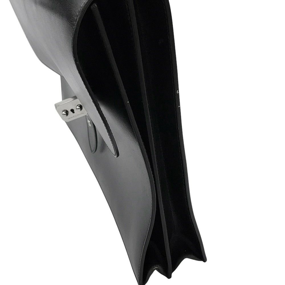 エルメス ブリーフケース サック・ア・デペッシュ41 ブラック/シルバー金具 ボックスカーフ D刻印 メンズ 黒