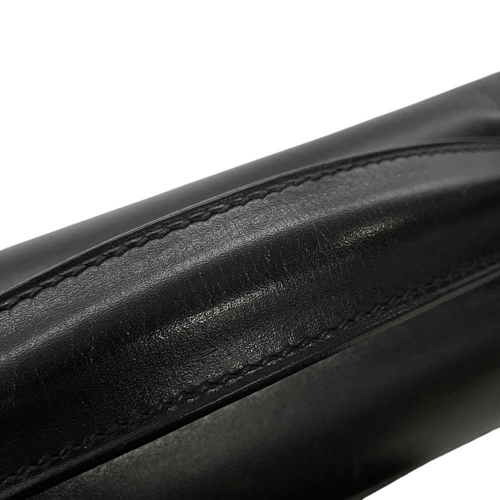 エルメス ブリーフケース サック・ア・デペッシュ41 ブラック/シルバー金具 ボックスカーフ D刻印 メンズ 黒