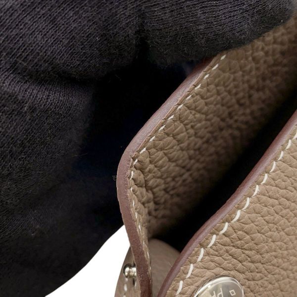 エルメス ショルダーバッグ ヴィドポッシュ エトゥープ/シルバー金具 トゴ W刻印 HERMES バッグ