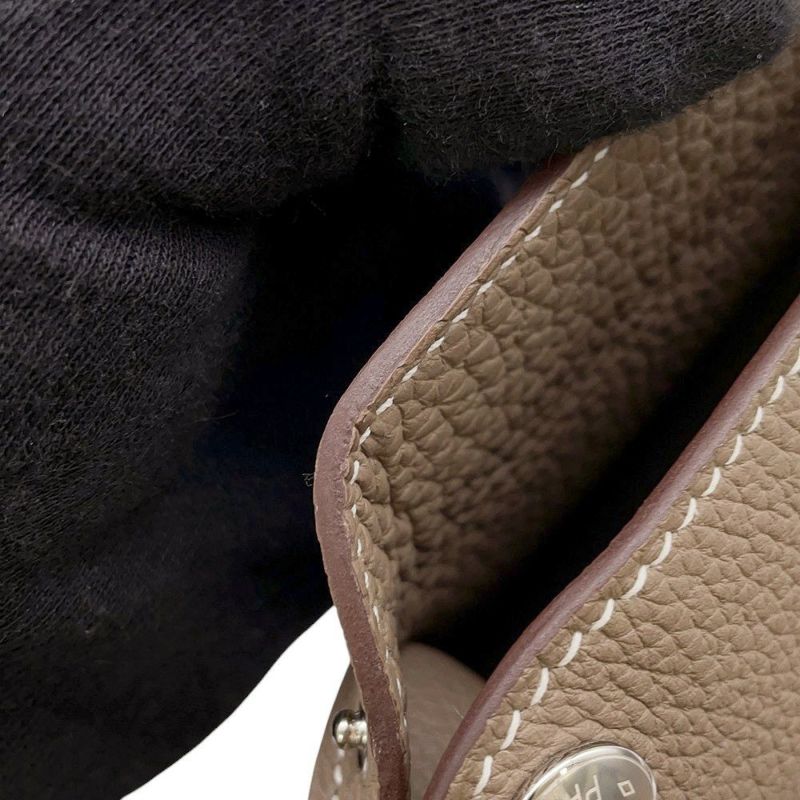 エルメス ショルダーバッグ ヴィドポッシュ エトゥープ/シルバー金具 トゴ W刻印 HERMES バッグ