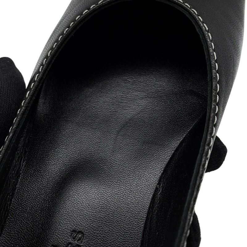 エルメス バレエシューズ リズ ナッパレザー レディースサイズ35 HERMES 黒