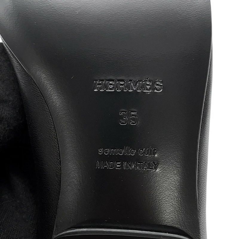 エルメス バレエシューズ リズ ナッパレザー レディースサイズ35 HERMES 黒