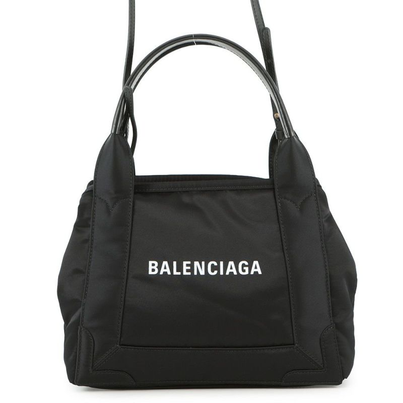 バレンシアガ ハンドバッグ ネイビーカバス XS ナイロン 390346 BALENCIAGA 黒 2way