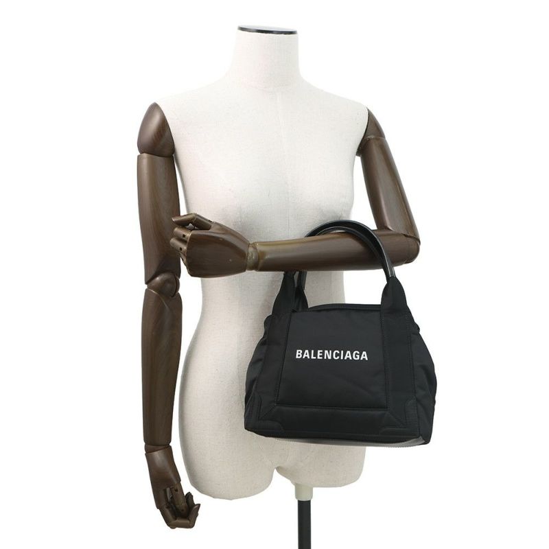 バレンシアガ ハンドバッグ ネイビーカバス XS ナイロン 390346 BALENCIAGA 黒 2way