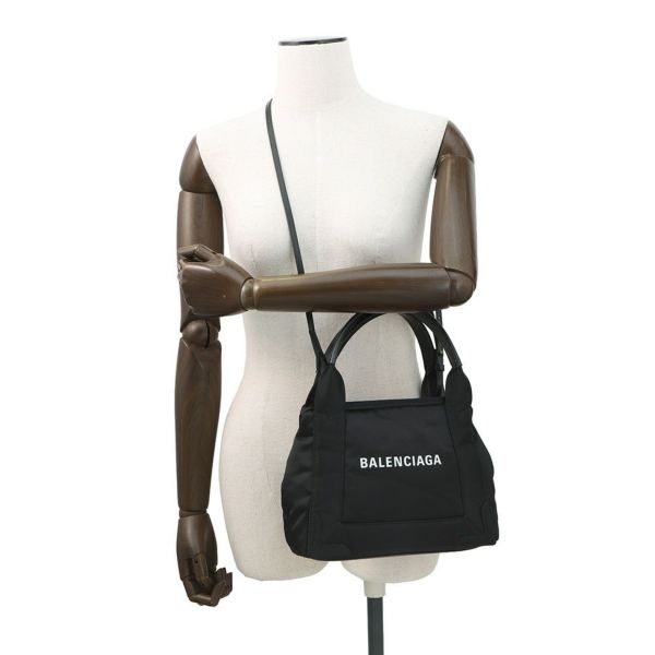 バレンシアガ ハンドバッグ ネイビーカバス XS ナイロン 390346 BALENCIAGA 黒 2way