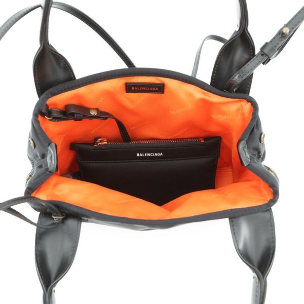 バレンシアガ ハンドバッグ ネイビーカバス XS ナイロン 390346 BALENCIAGA 黒 2way