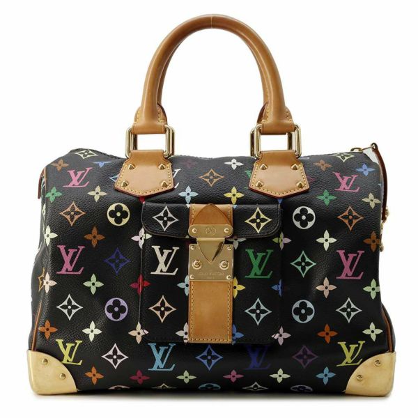 ルイヴィトン ハンドバッグ モノグラム・マルチカラー スピーディ30 M92642 LOUIS VUITTON ヴィトン 黒 ブラック