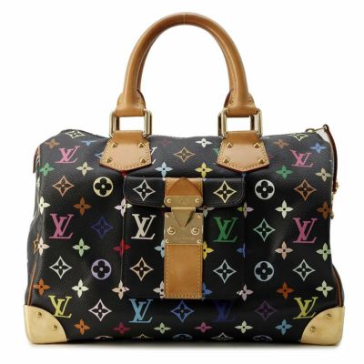 ★ルイヴィトン ハンドバッグ モノグラム・マルチカラー スピーディ30 M92642 LOUIS VUITTON ヴィトン 黒 ブラック 安心保証