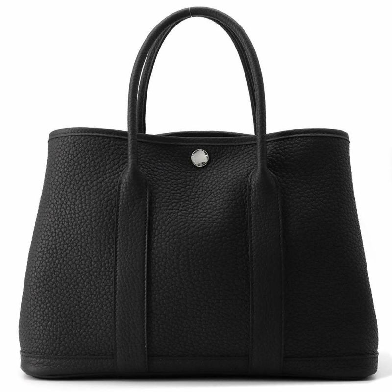 エルメス トートバッグ ガーデンパーティTPM ブラック/シルバー金具 ネゴンダ W刻印