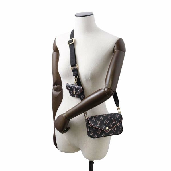 ルイヴィトン ショルダーバッグ モノグラム ミュルティ・ポシェット・フェリシー M81471 LOUIS VUITTON 黒 ブラック