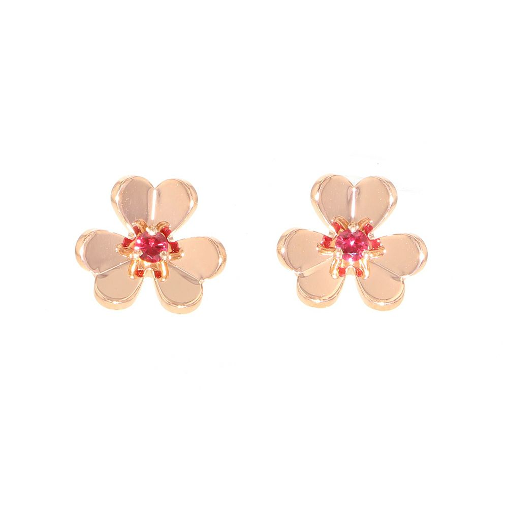 ヴァンクリーフ&アーペル ピアス フリヴォル ピアス ミニ ルビー 2P 
