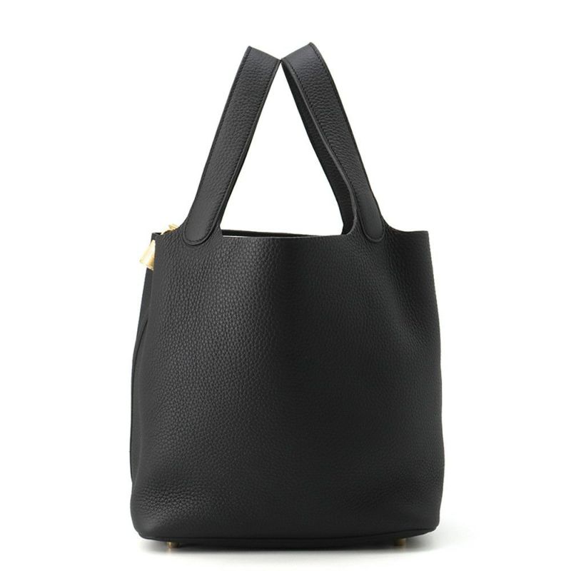 エルメス ハンドバッグ ピコタンロックMM ブラック/ゴールド金具 トリヨンクレマンス K刻印 黒