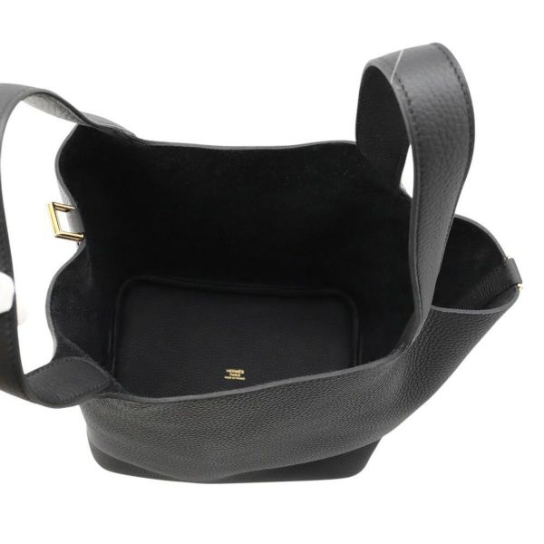 エルメス ハンドバッグ ピコタンロックMM ブラック/ゴールド金具 トリヨンクレマンス K刻印 黒