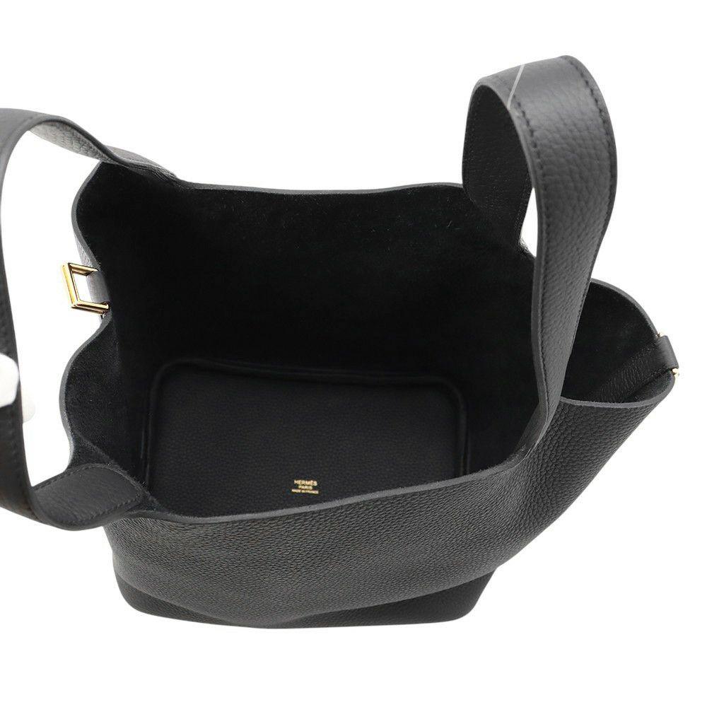 エルメス ハンドバッグ ピコタンロックMM ブラック/ゴールド金具 トリヨンクレマンス K刻印 黒