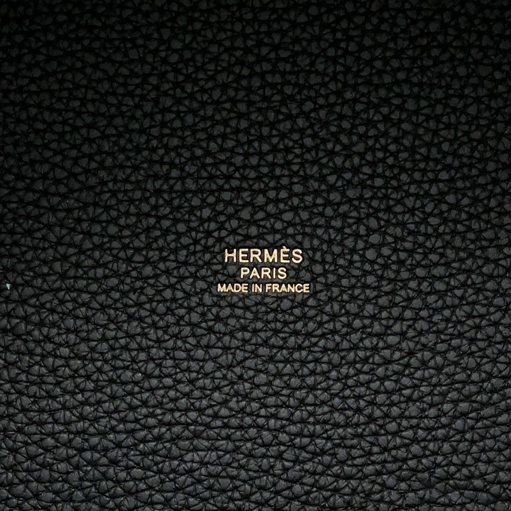 エルメス ハンドバッグ ピコタンロックMM ブラック/ゴールド金具 トリヨンクレマンス K刻印 黒