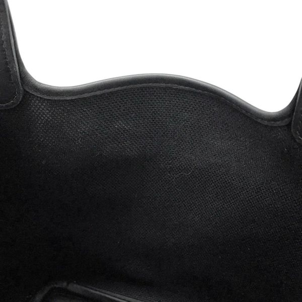 エルメス ハンドバッグ ピコタンロックPM カーゴ ブラック/シルバー金具 トワルゴエラン/スイフト W刻印 黒