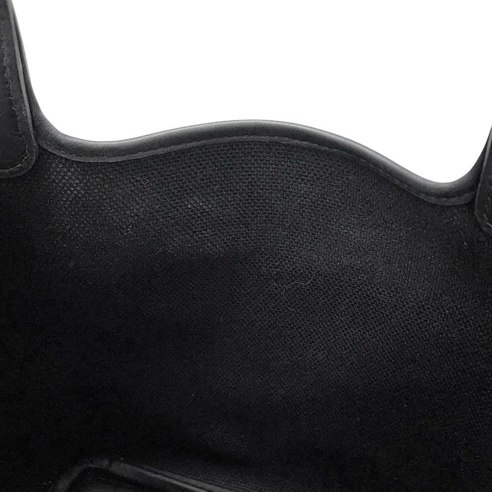 エルメス ハンドバッグ ピコタンロックPM カーゴ ブラック/シルバー金具 トワルゴエラン/スイフト W刻印 黒