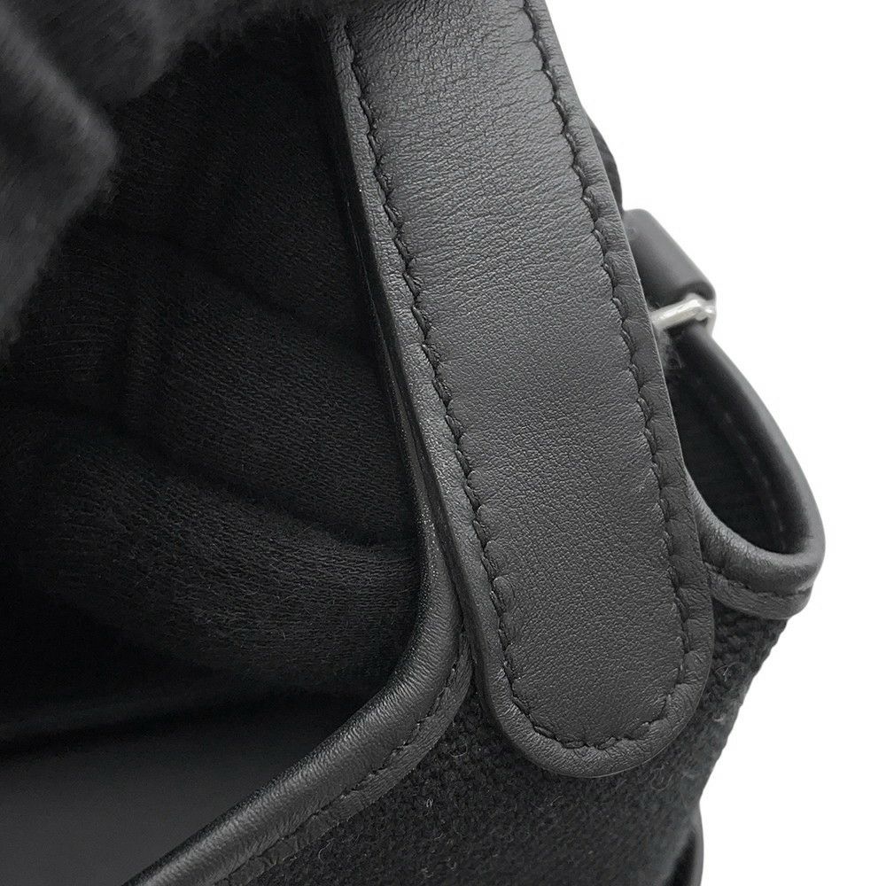 エルメス ハンドバッグ ピコタンロックPM カーゴ ブラック/シルバー金具 トワルゴエラン/スイフト W刻印 黒